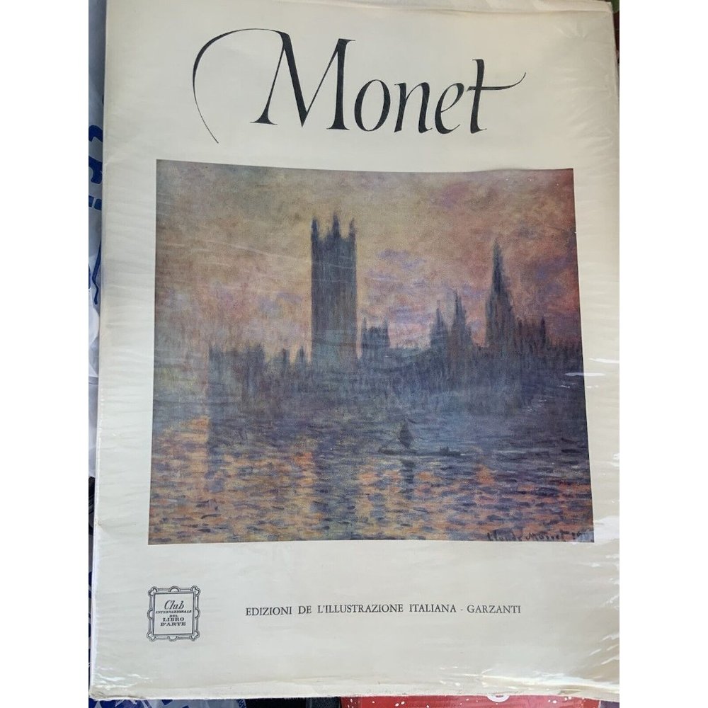 Vintage MCM HARRY ABRAMS Monet Book With Color Matted Prints From Italy 1962